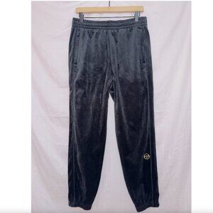 “Never Worn” Men's Sergio Tacchini Black Velour Track Pants size medium